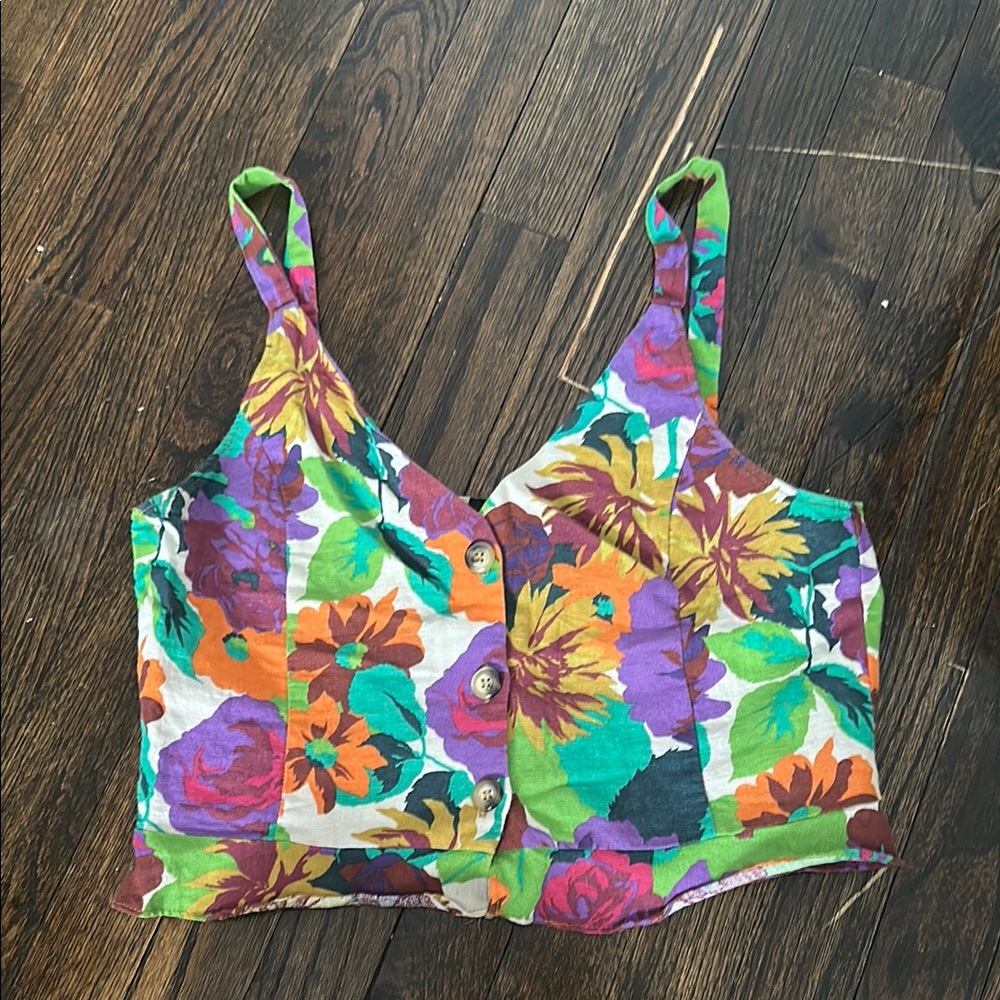 Floral Halter Top - Multicolor